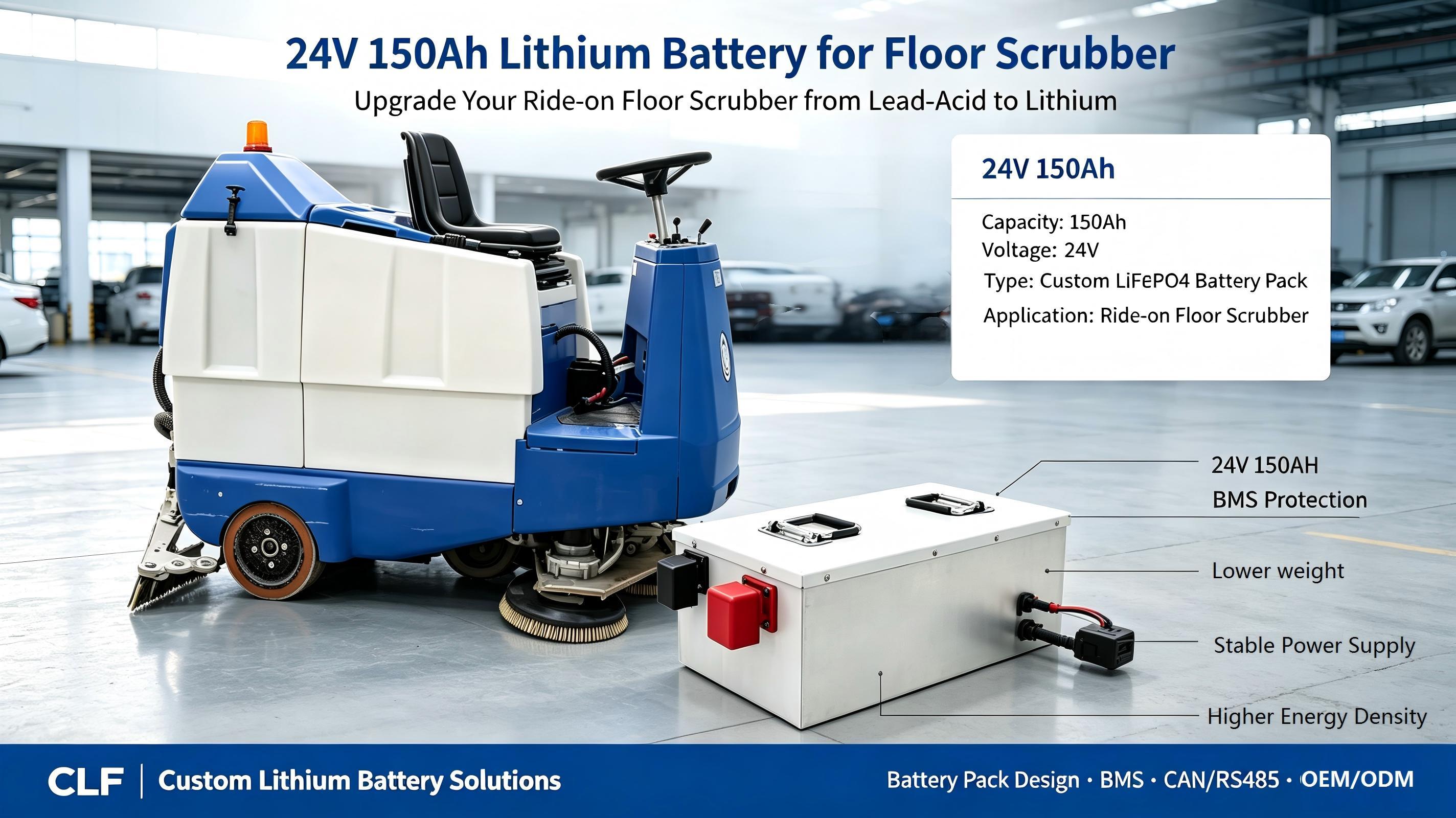 के बारे में नवीनतम कंपनी का मामला 24V 150Ah Lithium Battery for Industrial Floor Scrubbers