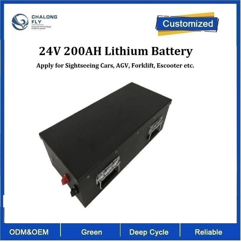 CLF OEM Power Lithium Iron LiFePO4 200Ah 24V Lithium Battery Packs For Sightseeing Cars AGV Forklift Scooter EV Car