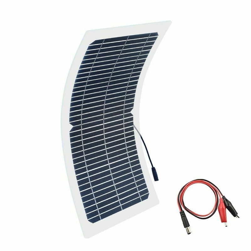 Transparent Semi Flexible Monocrystalline Solar Panel For RV / Car / Home