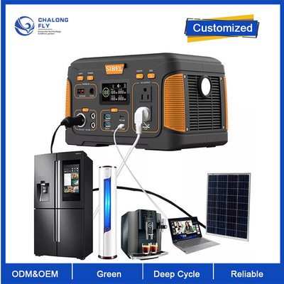 OEM ODM LiFePO4 लिथियम बैटरी पोर्टेबल सौर ऊर्जा स्टेशन यूएसबी टाइप सी डीसी एसी आउटपुट लिथियम बैटरी पैक