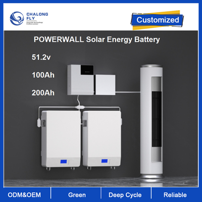 48V 100Ah 200Ah होम एनर्जी स्टोरेज बैटरी 6000साइकिल 1C LiFePO4 सोलर ESS