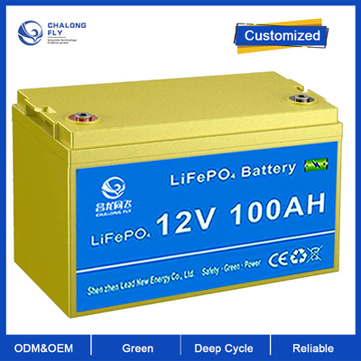 रिचार्जेबल LiFePO4 लिथियम बैटरी 12.8V 100AH 200AH वोल्टेज 12.8V चक्र जीवन 3500 बार