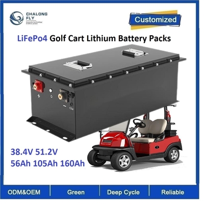 CLF OEM ODM रिचार्जेबल LiFePo4 गोल्फ कार्ट लिथियम बैटरी पैक 38.4V 56Ah 105Ah 160Ah ट्रक फोर्कलिफ्ट बस 6000साइकिल