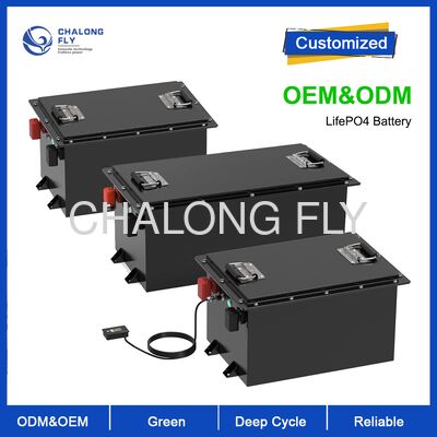 48V 100Ah उच्च क्षमता LiFePO4 गोल्फ कार्ट बैटरी जिसमें 4000 चक्र और ग्रेड A सेल हैं