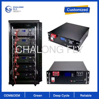 औद्योगिक ऊर्जा भंडारण के लिए स्मार्ट बीएमएस और स्टैकेबल डिजाइन के साथ 48 वी 200 एएच मॉड्यूलर रैक-माउंटेड लिथियम आयन बैटरी