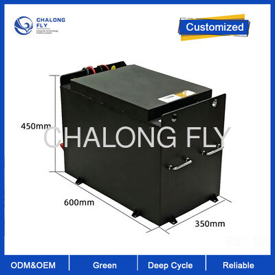 48V 400Ah कॉम्पैक्ट LiFePO4 फोर्कलिफ्ट बैटरी 155Wh/kg उच्च ऊर्जा घनत्व स्लिम डिजाइन विस्तारित रनटाइम औद्योगिक