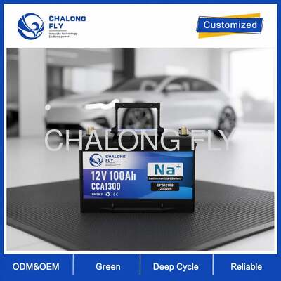 12V 100Ah सोडियम-आयन स्टार्टर बैटरी, ट्रकों और नावों के लिए 1300 CCA तक