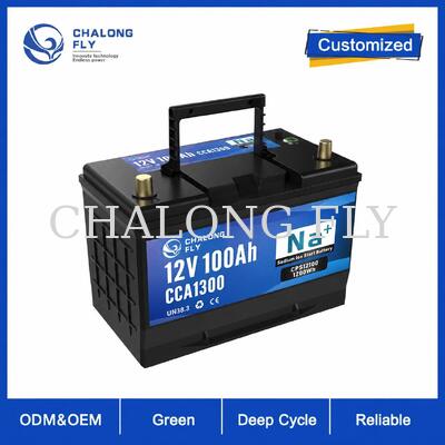 OEM 12V सोडियम-आयन स्टार्टर बैटरी श्रृंखला 60Ah 80Ah 100Ah ऑटोमोबाइल प्रतिस्थापन के लिए